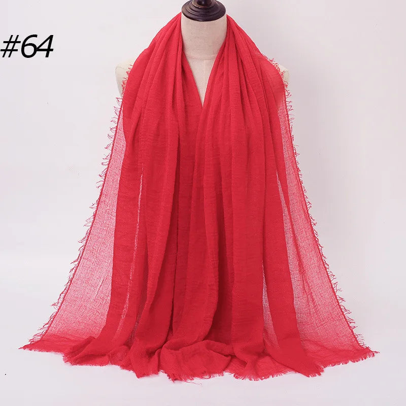 Wholesale Polyester Scarves: 105 Colors, 10-Day Lead, 90x180cm | Spring/Summer Women's Fashion