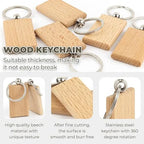Custom Solid Wood Keychains | Laser Engraved Logo | 1,000-Piece MOQ | Promotional & Hospitality