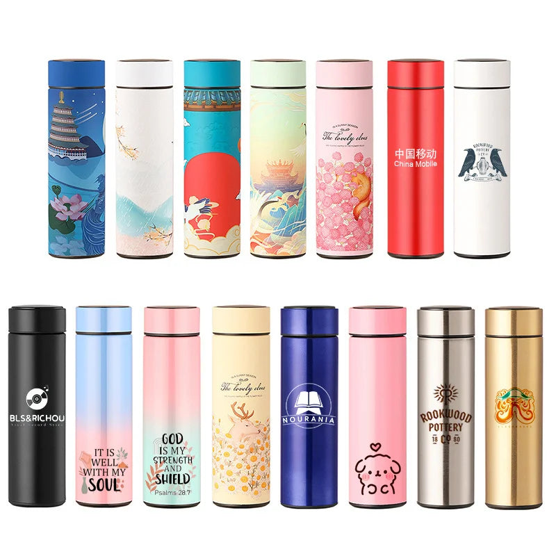 Smart Stainless Steel Water Bottle | LED Display | Vacuum Insulated | Custom Logo