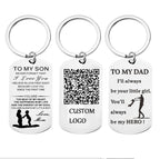 Custom QR Code Keychain Laser Engraved | 100 Pcs MOQ Aluminum Keychain