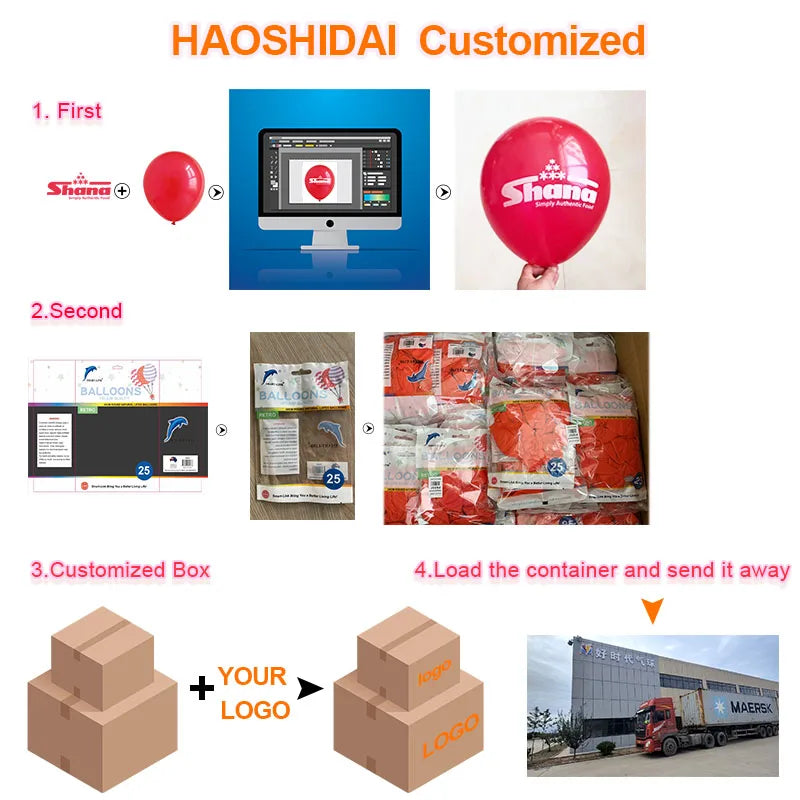 Custom Printed Natural Latex Balloons 7-36 Inches | BSCI CE EN71 Certified | Event Decorations