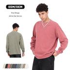 Oversized 310g Acid Washed Cotton Long Sleeve T-Shirt | Custom Printing | Vintage