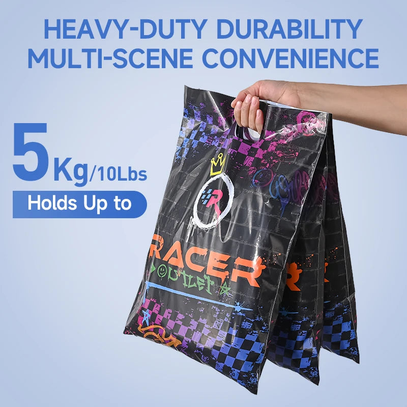 Custom LDPE/HDPE Plastic Shopping Bags with Logo | 200 MOQ Wholesale