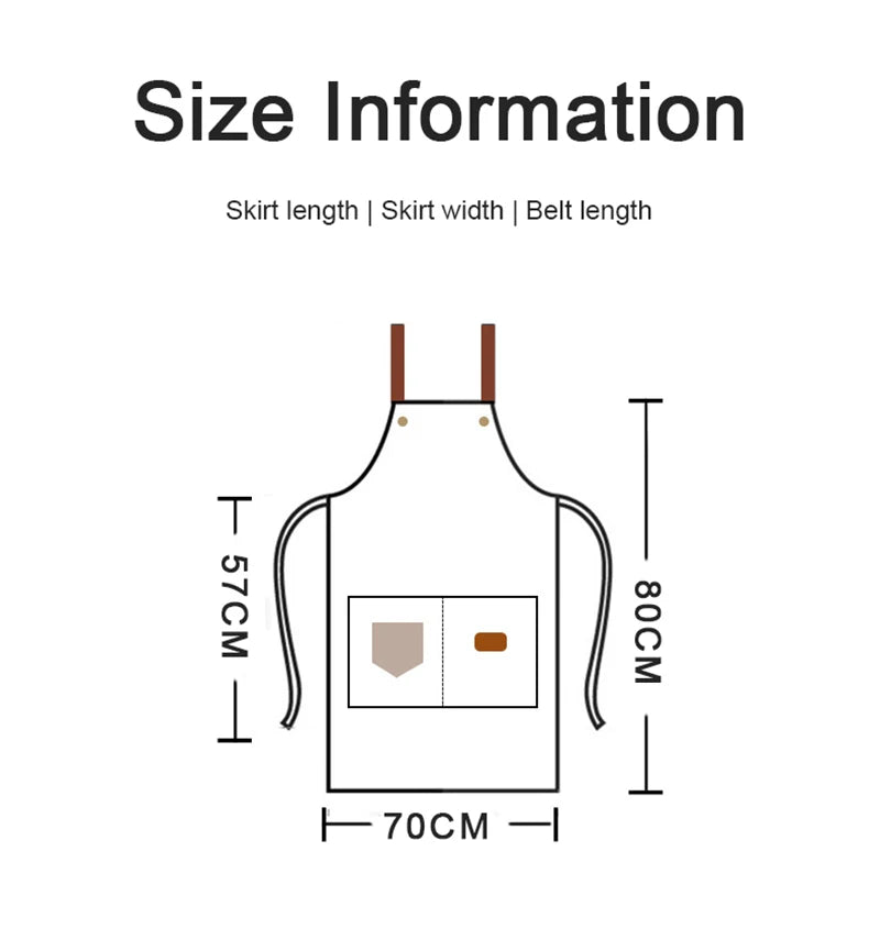 Custom Polyester Kitchen Apron with Pockets for Cooking, Baking, Cafés and Everyday Work