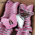 Butterfly-Shaped Mirrors with Logo | Glitter PU Leather | Wholesale
