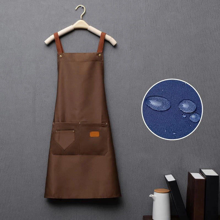 Custom Polyester Kitchen Apron with Pockets for Cooking, Baking, Cafés and Everyday Work