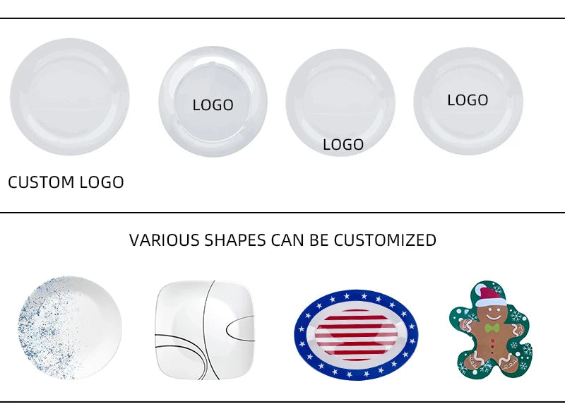 Custom Melamine Dinner Plates | Nordic Style Decal Printing