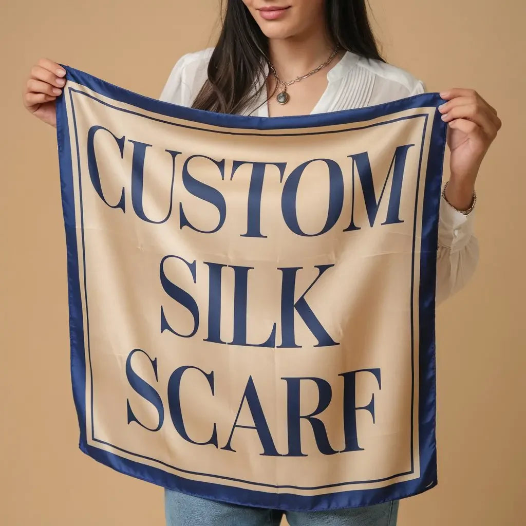 Custom Printed Silk Scarves with Logo | MOQ 10 | 7-Day Lead