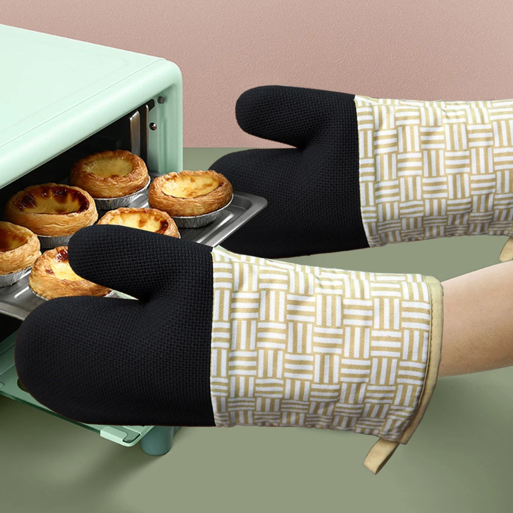 Heat-Resistant Cotton Baking Gloves | 200-Piece MOQ & 31-Day Lead Time | Waterproof & Non-Slip