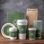 FDA Certified Kraft Cup Sleeves | Double Wall | Custom Logo | 2000pc MOQ