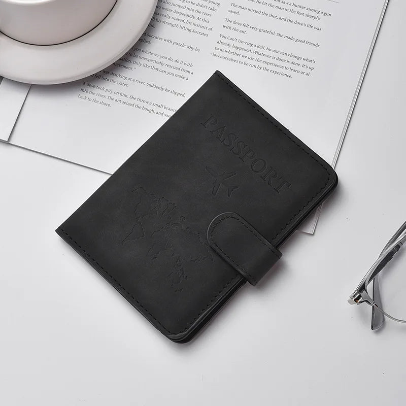 Custom PU Leather Passport Wallet: RFID Blocking, Embossed Logo, Zipper Closure for Travel