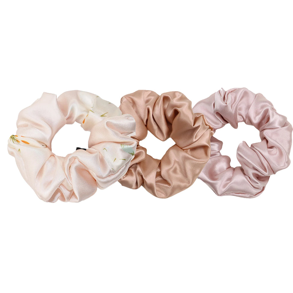 Custom Silk Scrunchies with Logo | Bulk MOQ 2 Pcs