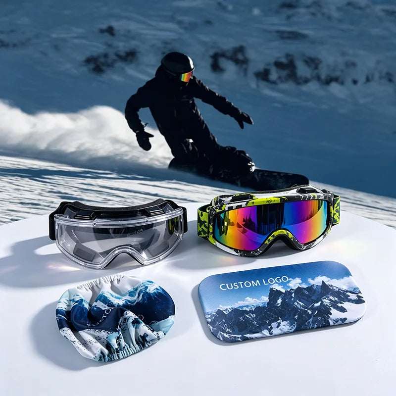 Custom Logo Ski Goggle Cover Sleeve | Spandex Microfiber