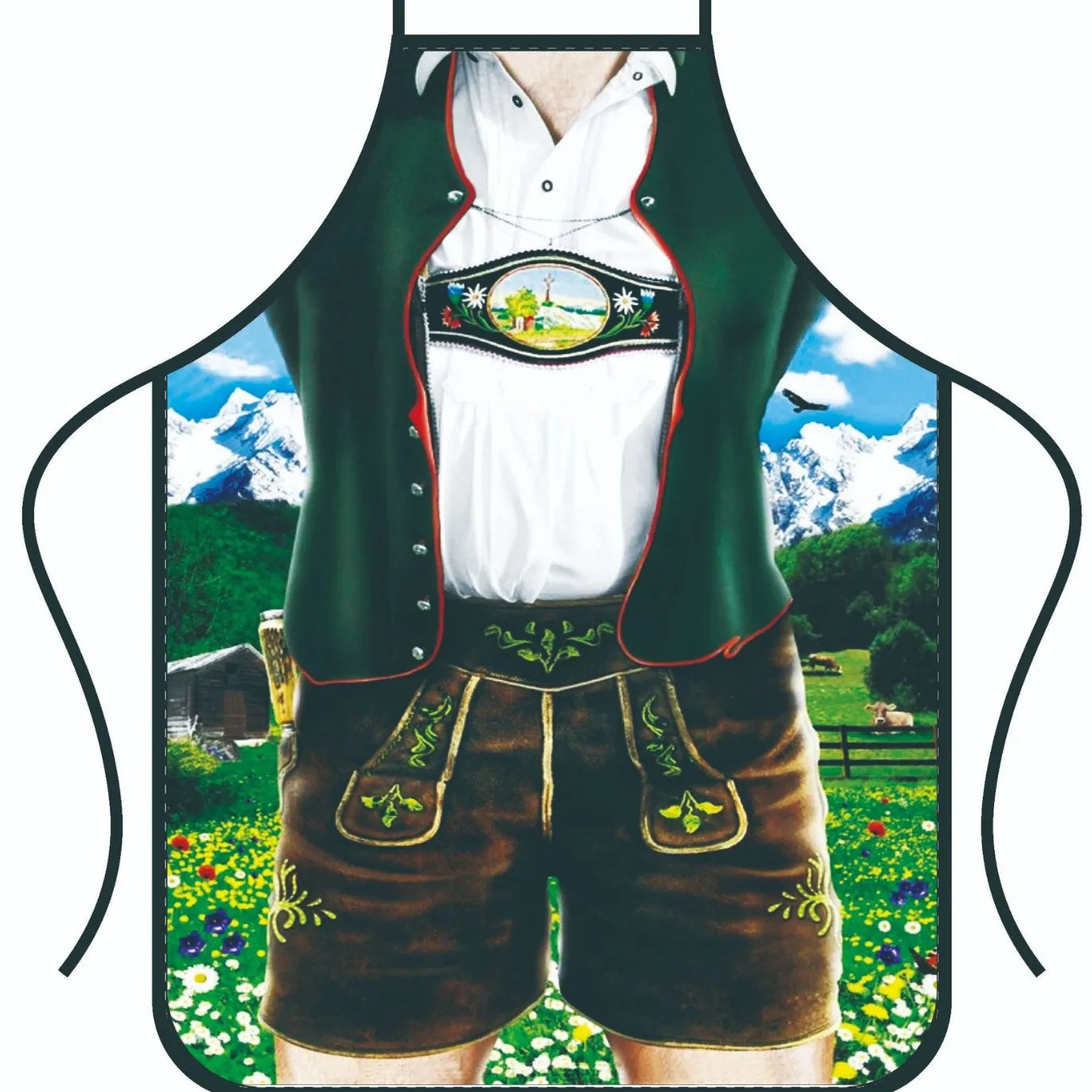 Waterproof Polyester Apron | 3D Printed Cartoon Barbecue Apron