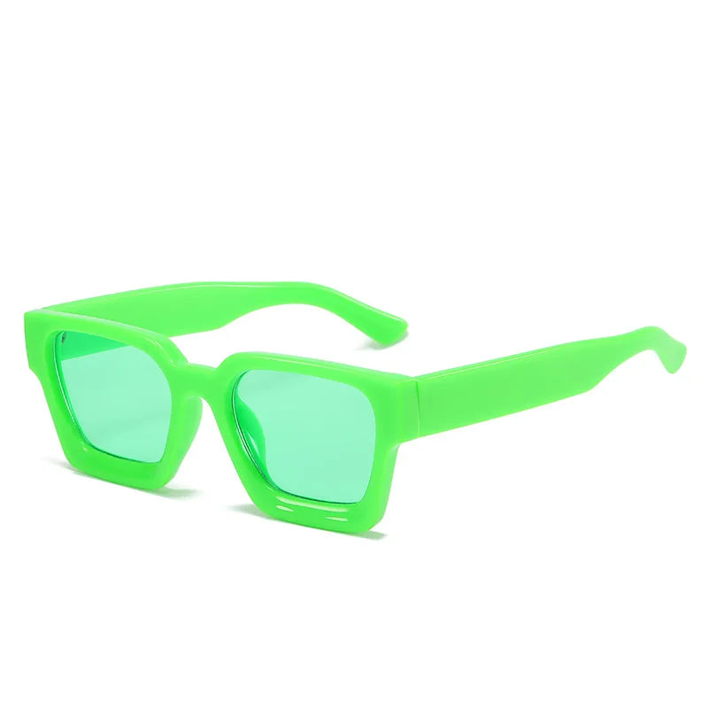 Custom Logo UV400 Rectangle Sunglasses | PC Frame 100 MOQ Private Label
