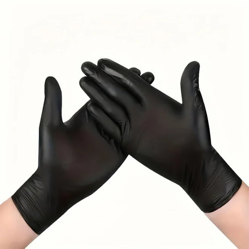 Food Grade Black Nitrile Disposable Gloves | 100 Boxes MOQ | Waterproof Oil Resistant Kitchen Gloves