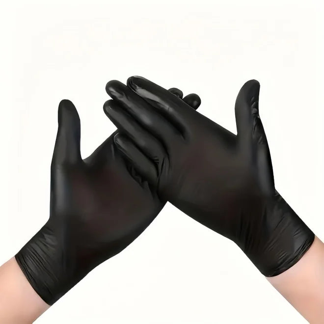 Food Grade Black Nitrile Disposable Gloves | 100 Boxes MOQ | Waterproof Oil Resistant Kitchen Gloves