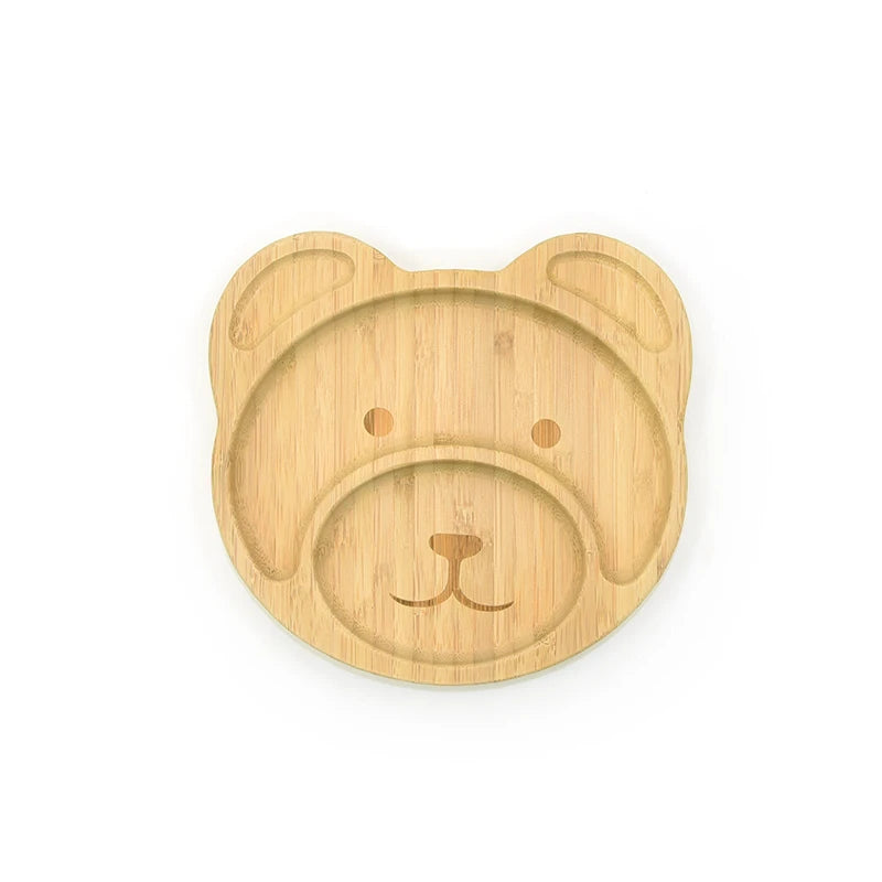 Bamboo Suction Plate Set | Animal Shapes | CPC Certified | 100 MOQ