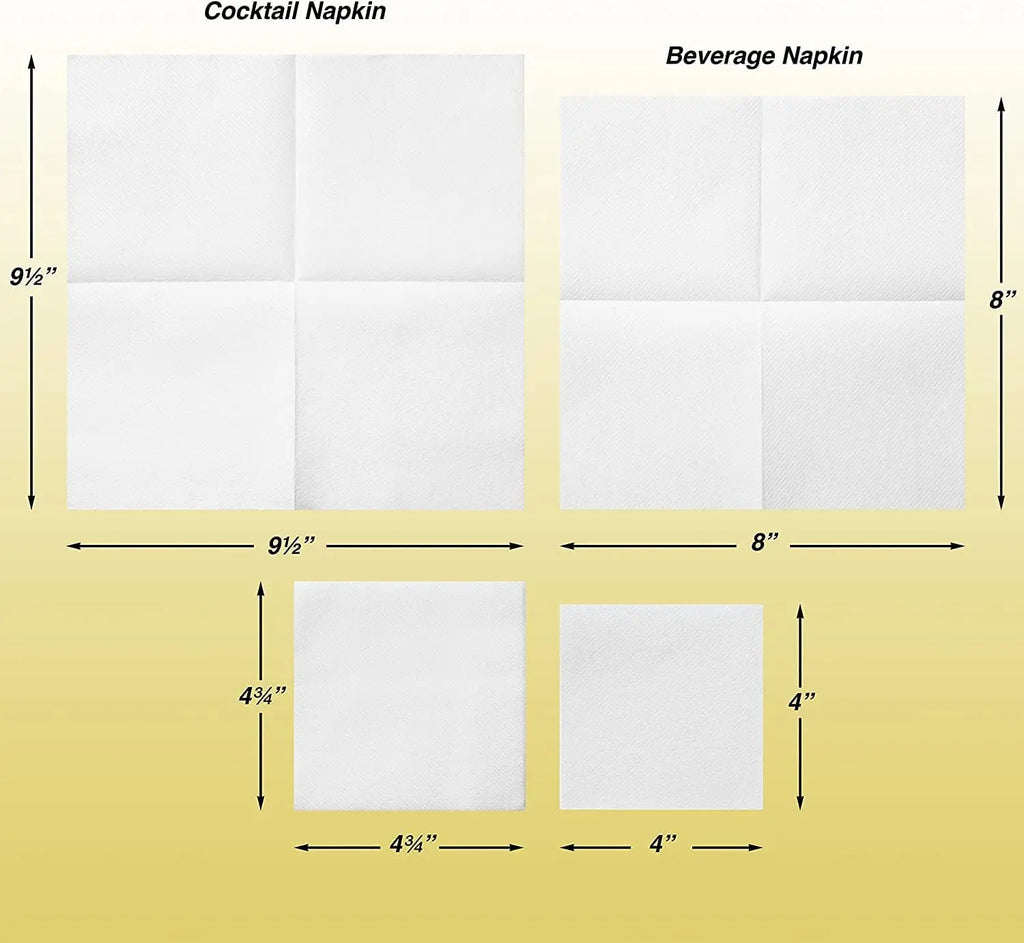 Custom Black Cocktail Napkins — FSC Certified, 500 Pcs MOQ, Wholesale