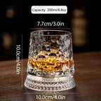 Crystal Rotating Tumbler with Diamond Engraving | 50 MOQ for Executive Gifts