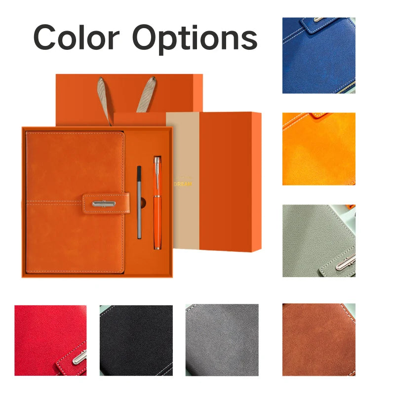 Premium Corporate Gift Set | PU Leather Notebook + Tumbler | 100 MOQ