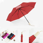 Custom Automatic Umbrella | 1 PC MOQ 190T Pongee Promotional Gift