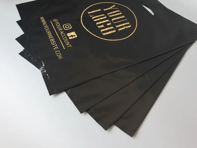 Custom Die Cut Plastic Shopping Bags | LDPE/HDPE with Gravure Printing, Wholesale
