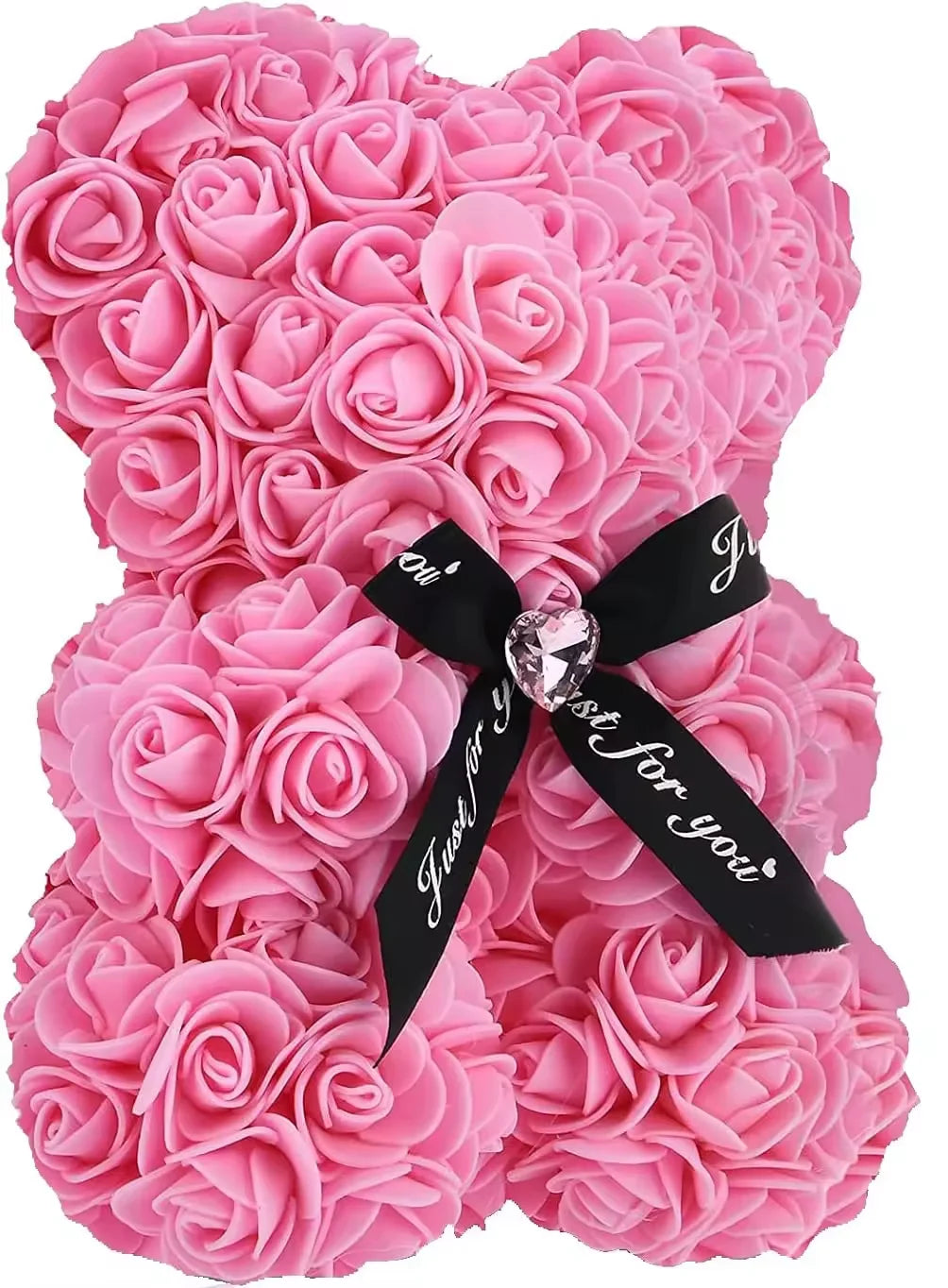 Wholesale Artificial Rose Bear with Handmade Eternal Flower Teddy Bear for Valentine's Day Mother's Day Gift with Box