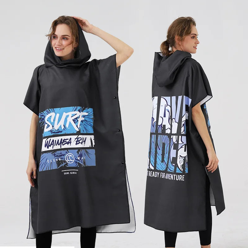 Custom Synthetic Anti-Odor Beach Changing Robe Poncho