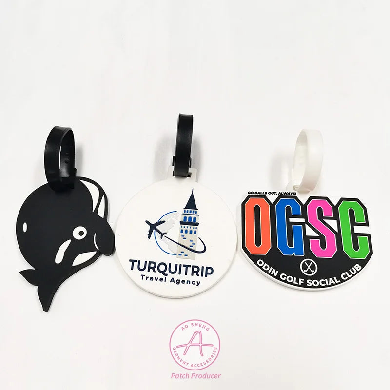 Custom Rubber Luggage Tags with Logo – 9-Day Lead, Sublimation