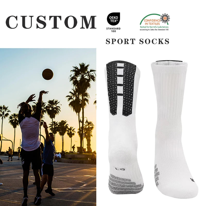 Custom Basketball Sport Socks with Logo | Bulk MOQ 100