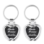 Custom Zinc Alloy Photo Keychain 100pcs MOQ | Silk Screen 7 Colors | Interchangeable Picture Frame