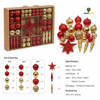 Custom 70-Piece Christmas Ornament Ball Sets with Logo | MOQ 100