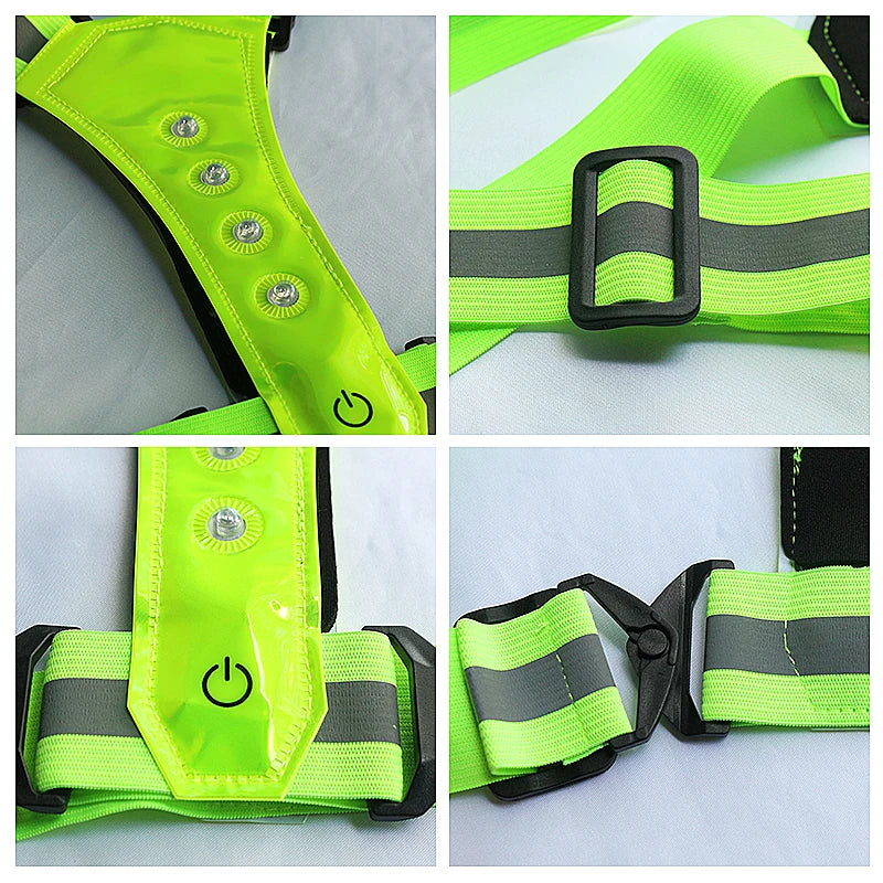 Custom ANSI Class 2 LED Reflective Vest with Logo | MOQ 1 pc