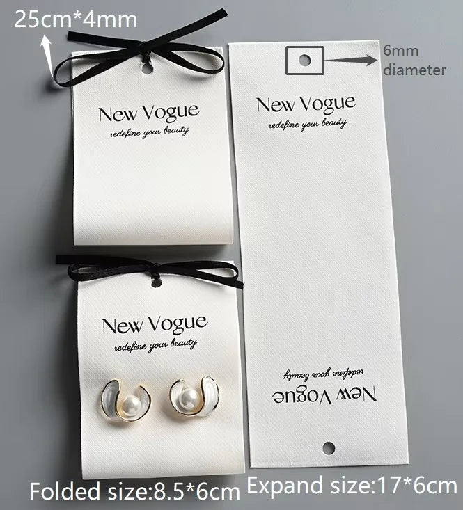 Custom Paper Jewelry Display Cards with Logo | MOQ 100