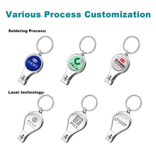 Custom 3-in-1 Stainless Steel Keychain with Logo | 50 MOQ Multifunctional