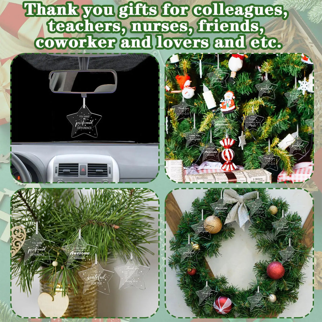 Custom Acrylic Star Christmas Ornament Blanks Wholesale | MOQ 500