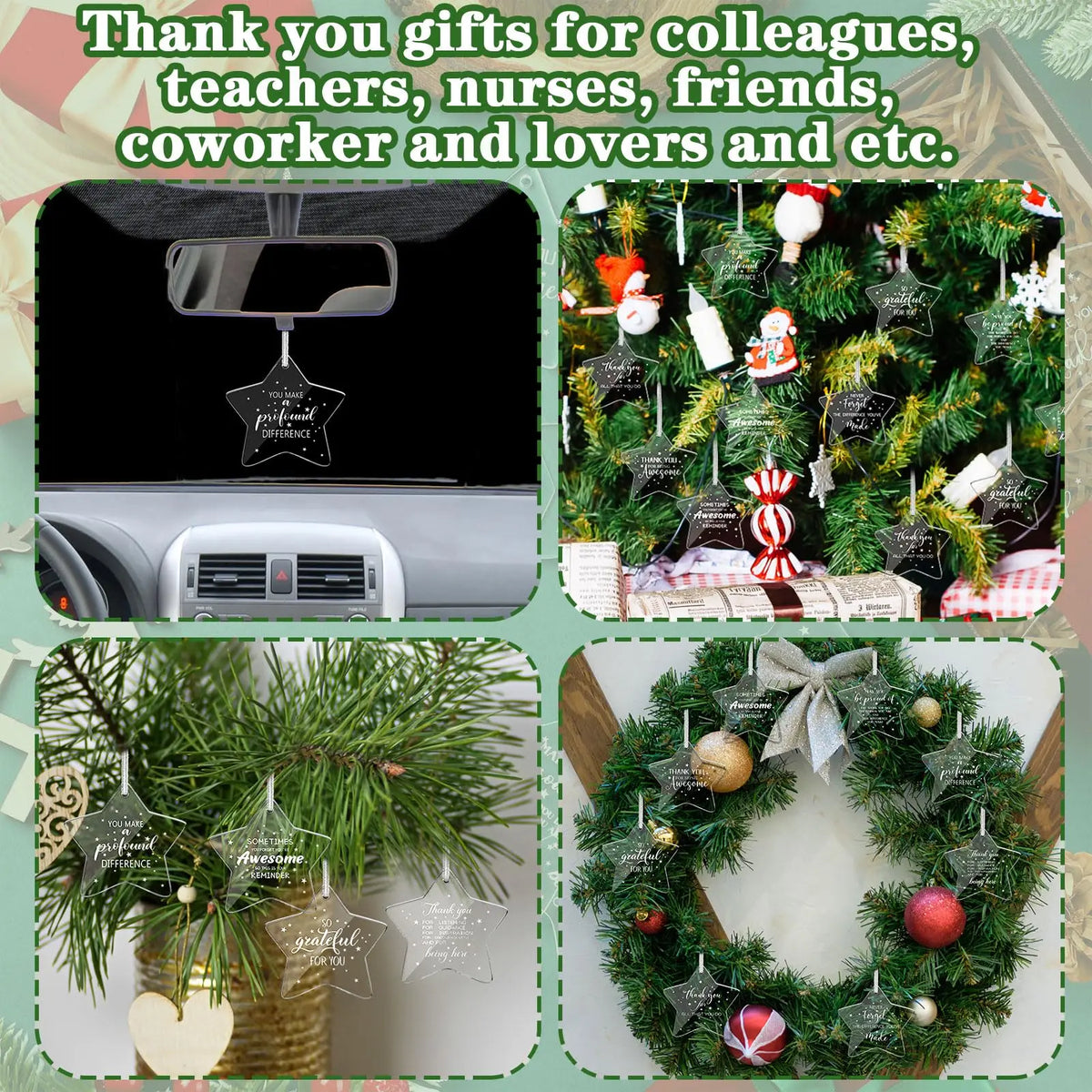 Custom Acrylic Star Christmas Ornament Blanks Wholesale | MOQ 500