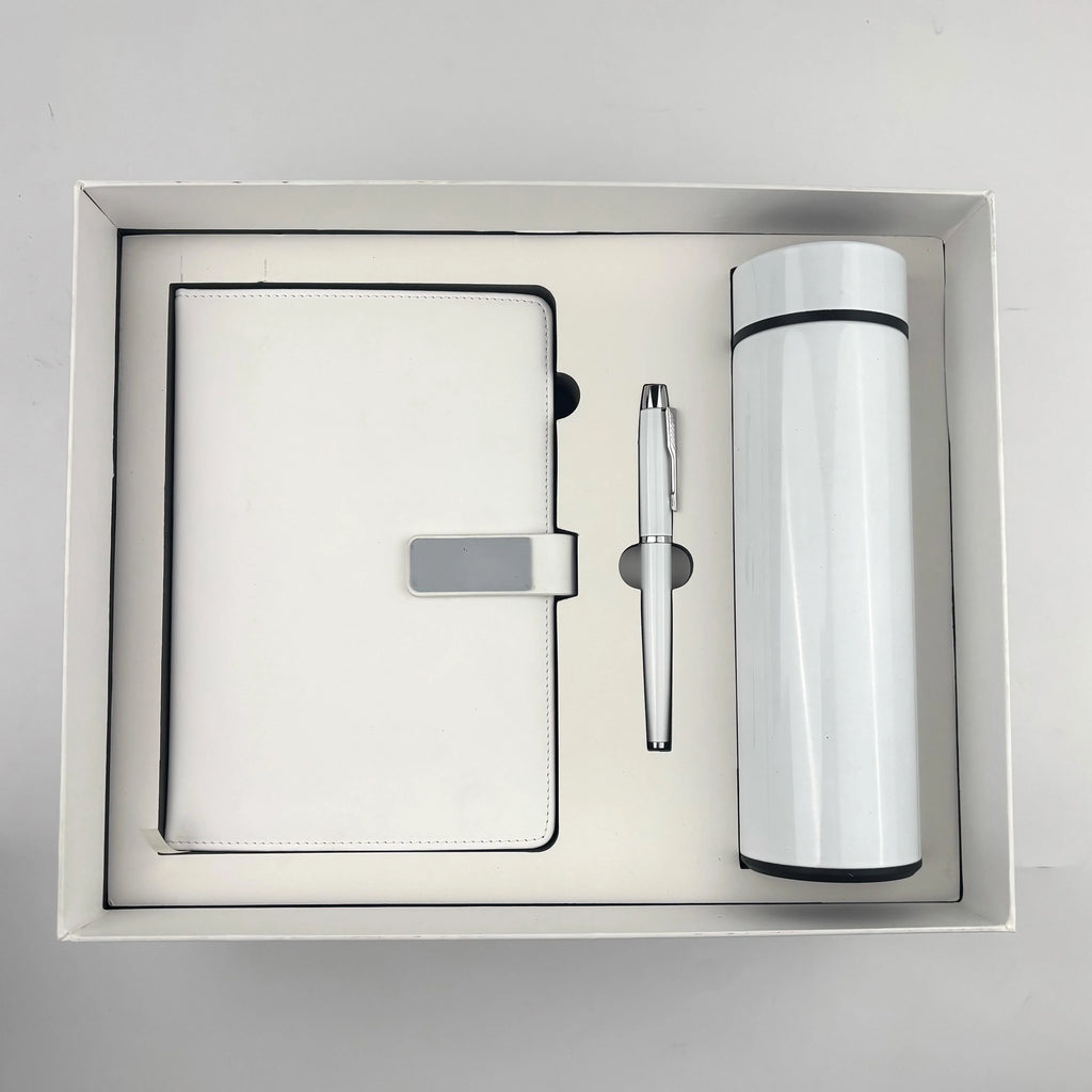 Corporate Gift Set with Logo | A5 Notebook + Bottle | 100 MOQ