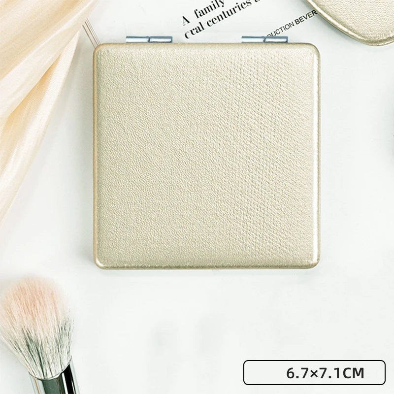 2x Magnifying Pocket Mirrors | Champagne Gold | MOQ 50