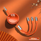 Custom Multi-Connector Charging Cable with Printed Logo Disc