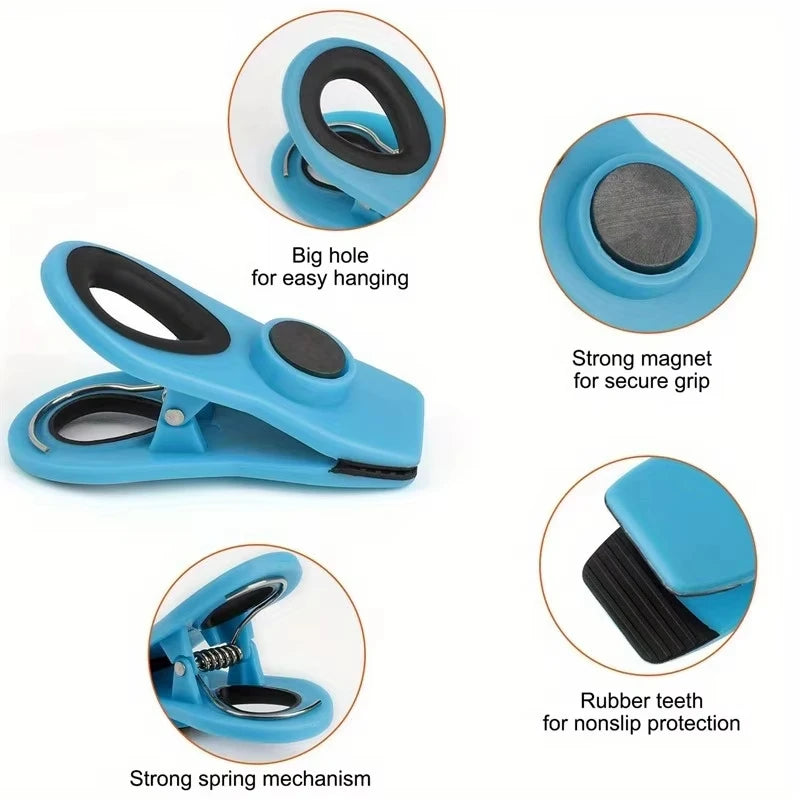 Magnetic Bag Clips | Airtight Food Storage | Stainless Steel + PP | 2,000 MOQ | Custom Logo