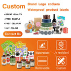 Custom Waterproof Die-Cut Vinyl Stickers with Logo | Bulk Labels
