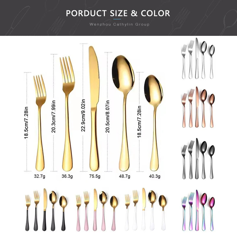 Custom Luxury Flatware Set with Logo | 300 MOQ | 7-Day Lead