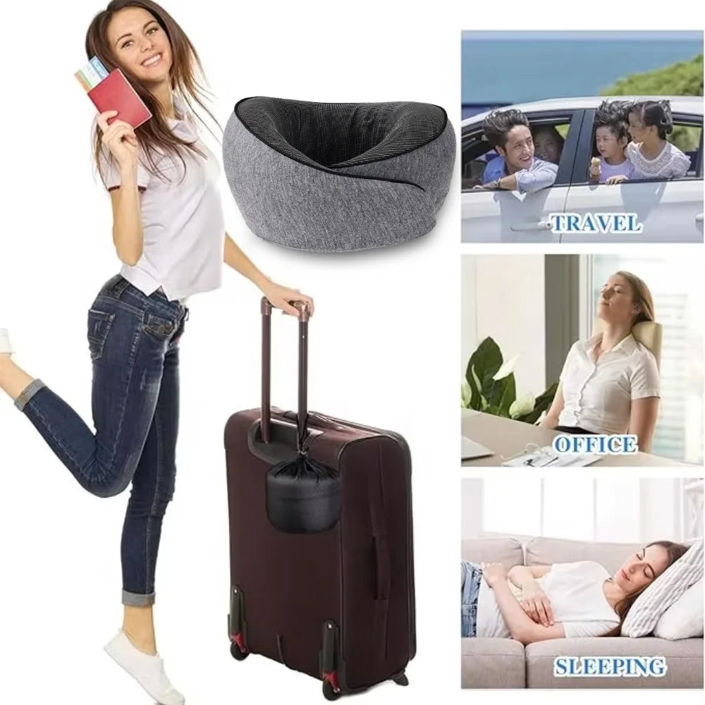 Custom 360 Memory Foam Travel Neck Pillow for Sleeping | OEM