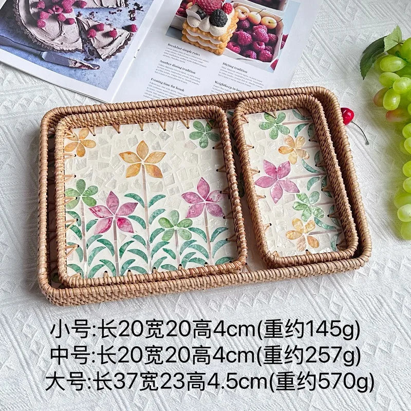 Custom Rattan Storage Trays with Logo | MOQ 5 Pcs