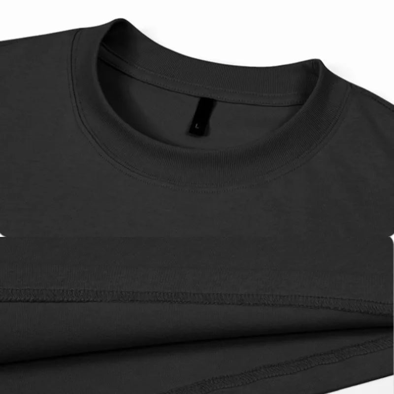 Custom Logo Heavyweight Oversized Cotton T-Shirt (250 GSM, Drop Shoulder)