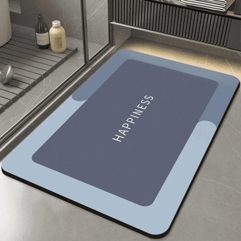 Custom Rubber Bathroom Floor Mat | 4-Layer Absorbent Quick-Dry | Non-Slip Vacuum Seal | MOQ 300
