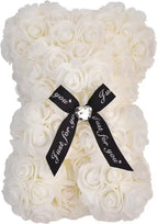 Wholesale Artificial Rose Bear with Handmade Eternal Flower Teddy Bear for Valentine's Day Mother's Day Gift with Box