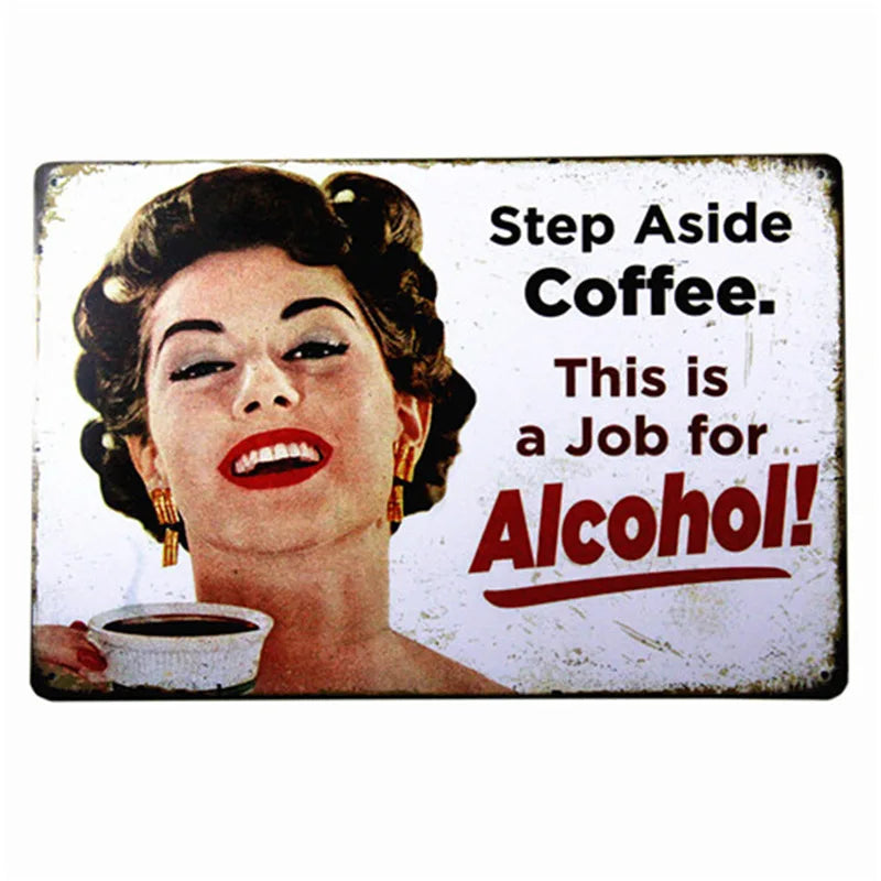 Custom Embossed Metal Sign 50pcs MOQ | Silk Screen, 6 Materials, Vintage Bar Wall Decor
